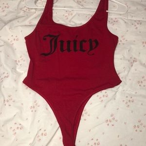 Juicy couture red bodysuit Black label